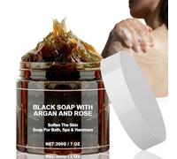 Moroccan Black Soap for Bath,Black African Soap,Deep Cleaning for Whole Body,Natural S/oap for Cleaning and Moisturising,Exfoliating & Moisturizing Full Body Cleansing,Long Lasting Fragrance Cleansing