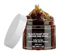 Moroccan Black Soap - Natural African Black Soap | Blacck Soaap | Morocco Body Scrub Suitable For Deep Cleansing, Skin & Traditional Hammam Spa Rituals