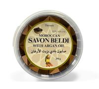 Moroccan Black Soap with Argan Oil, Savon Beldi Traditional Exfoliant Soap Enriched with Argan Oil