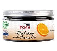 Moroccan Black Soap With Essential Lavender Oil/Natural Exfoliant/Traditional Beldi Soap/Exfolaites Dead Skin Cells/Removes Impurities (Orange, 100g)
