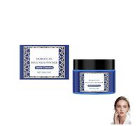 Moroccan Blue Clay Cleansing Powder for Sensitive Skin, Gentle Exfoliating Brightening Facial Cleanser & Mask, Vegan Formula, Deep Cleanses Without Dryness, Evens Skin Tone (1PC)