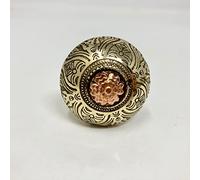 Moroccan Brass Gold Copper Round Drawer Knob Cupboard Pull Drawer Brass Drawer Knob Brass Bohemian Drawer Knob