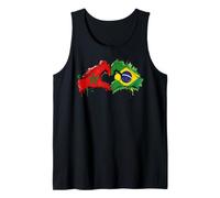 Moroccan Brazilian Flag Heart Hands Design Unity Tank Top