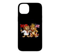 Moroccan British English Roots Morocco England UK Flag Case for iPhone 14 Plus