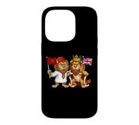 Moroccan British English Roots Morocco England UK Flag Case for iPhone 14 Pro