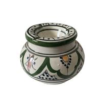 Moroccan Ceramic Ashtray, Hand Painted, 10 cm Diameter, for Cigarette, Tobacco, Pipe