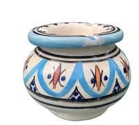 Moroccan Ceramic Ashtray, Hand Painted, 10 cm Diameter, for Cigarette, Tobacco, Pipe, Hookah