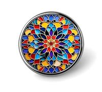 Moroccan Color Badge Holder Personalized Round Badge with Picture Pin Aluminum Alloy Button Pin Exquisite Brooch Fashion Button Badges Clothes Decorative Pins