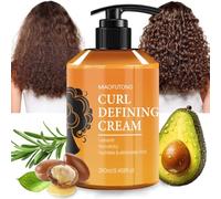Moroccan Curl Defining Cream, Moisturising Argan Oil Hair Mask, Curl Cream to Improve Wavy and Curly Hair, Smoothing Curl Cream, Detangles, Nourishes and Reduces Frizz