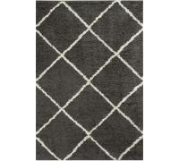 Moroccan Dark Grey Shaggy Rug | 540 - 200X290 cm
