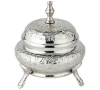 Moroccan Deco Sugar Bowl Table Decoration Storage Container Candy Nabih Silver