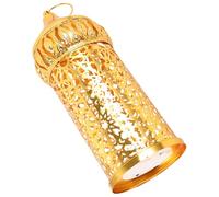 Moroccan Decorative Lantern Iron Candle Light for Home Centerpiece | Golden Ironwork Ornament, Elegant Desktop Festival Accent, Functional Lighting Source for Wedding Settings