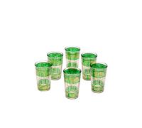 Moroccan Decorative Teeglass Gold Green Handmade Living Room, TG099