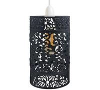 LEDSone Industrial Style Metal Cage Easy Fit Wire cage Lampshade for Indoor Pendant Lights Lights Shade for Dining Room Bedroom Loft Hallway (Black 2)