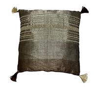 Moroccan designer style cactus silk & chenille handmade cushion pillow cover with tassels