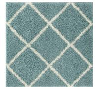 Moroccan Duck Egg Blue Shaggy Rug | 550 - 120X120 cm