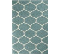 Moroccan Duck Egg Blue Shaggy Rug | 650 - 240X340 cm