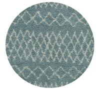Moroccan Duck Egg Blue Shaggy Rug | 950 - Ø 120 cm