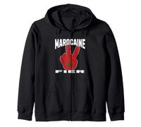 Moroccan Flag Pride Morocco Zip Hoodie