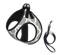 Moroccan Grey,Pet Harness,Adjustable Reflective Dog Harness,Pet Leash Vest,S