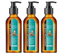 Moroccan Hair Essential Oil, Lightweight Non-Greasy Moroccan Argan Oil, Nourishing Conditioning Oil, Restores Healthy Shine, Treatment for Dry and Frizzy, Leave Hair Soft & Shiny (100ml, 3)