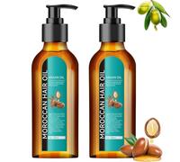 Moroccan Hair Essential Oil, Lightweight Non-Greasy Moroccan Argan Oil, Nourishing Conditioning Oil, Restores Healthy Shine, Treatment for Dry and Frizzy, Leave Hair Soft & Shiny (100ml, 2)