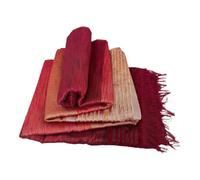 Moroccan Handmade Sabra Cactus Silk Chenille Throw Blanket Red Orange Moroccan Style Handcrafted Blanket 2.20x1.50m