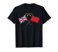Moroccan Heritage UK Morocco British Flag Morocco Flag Value Graphic T-Shirt