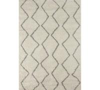 Moroccan Ivory Grey Shaggy Rug | 800 - 240X340 cm