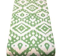 Moroccan Kilim Print Table Runner in Forest Green. Made from 100% Cotton. Dinner Party Table Decoration. Available in Two Sizes. (180 x 30 cm)
