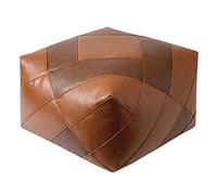 Moroccan Leather Pouffe Ottoman Square Padded Footrest for Living Room Home Decor Gift & Wedding Stylish ge Seat Cover for Comfort & Style