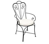 Moroccan Metal Garden Chair Marbella, Black, 40x40x105 cm