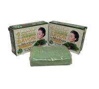 Moroccan Moringa Soap (Twin Pack - 2 x 80g / 2.82 oz) - Pure Green Moringa Leaf Extract from Souss-Massa - Nutrient-Dense Antioxidant Cleanser for All Skin Types - Authentic Maghreb Botanical Skincare