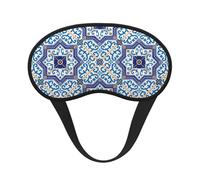 Moroccan Portuguese Style Classic Tiles, Full Eye Covers Light Blocking Eye Masks Blackout Sleep Eye Muffs