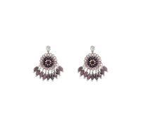 Moroccan Retro Handmade Beaded Earrings with Crystal Accents, Czech Rhinestone Bohemian Stud Earrings for Women