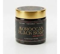 Moroccan Rituals Red Aker Fassi Black Soap (200g) - Traditional Beldi Body Scrub for Smooth Skin - 100% Natural & Authentic Moroccan Hammam Treatment