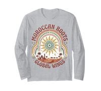 Moroccan Roots Global Wings Boho Desert Sun Vintage Long Sleeve T-Shirt
