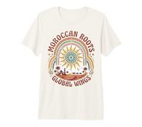 Moroccan Roots Global Wings Boho Desert Sun Vintage Premium T-Shirt
