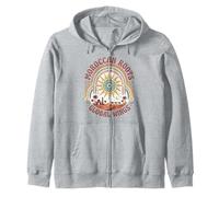 Moroccan Roots Global Wings Boho Desert Sun Vintage Zip Hoodie