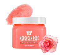 Moroccan Rose Shea Butter Sugar Scrub | 300gm | With Vegan Collagen Tan Removal & Smooth Skin |Removes Dead Skin | Ultra Hydrating, Exfoliating & Moisturising Sugar Body Scrub