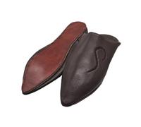 Moroccan slippers for Men - Genuine Leather Handmade by the Best Artisans of Marrakech Brown Size: 9.5 UK