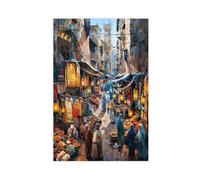 Moroccan Souk, Merchants Selling Spices Canvas Poster Wall Art Decor Print Picture Paintings for Living Room Bedroom Decoration 16" L X 24" W