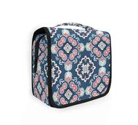 Moroccan Style Floral Patterns Makeup Bag with hanging hook Essentials Cosmetic Bags For Women Travel Travel-Size Accessories