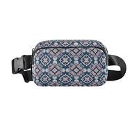 Moroccan Style Floral Patterns Trendy Fanny Waist Pack for Women Men Small Chest Belt Bum Bag with Adjustable Strap for Travel Shopping Running, Moroccan Style Floral Patterns, One Size