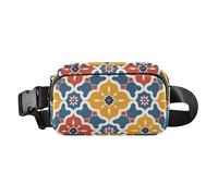 Moroccan Style Irregular Patterns Stylish Fanny Pack Waist Bag for Women Men Waterproof Crossbody Bag Anti Theft Waist Pack with Adjustable Strap for Travel Running Hiking