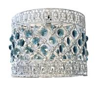 Moroccan Style Light Shade Acrylic | Chandelier | Ceiling Light Shade | Lamp Shade | Sicily Pendant with Crystal Gems | Moda Lights for Living Room | Bedroom | Kitchen (Teal)