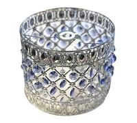 Moroccan Style Light Shade Acrylic | Chandelier | Ceiling Light Shade | Lamp Shade | Sicily Pendant with Crystal Gems | Moda Lights for Living Room | Bedroom | Kitchen (Blue)