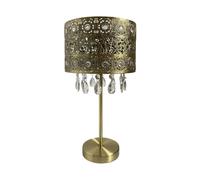 Moroccan Style Table Lamp Light Shade Acrylic | Chandelier | Hanging Crystal | Moda Style Lights for Living Room | Bedroom | Kitchen (Brass)