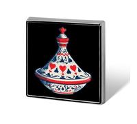 Moroccan Tagine Square Enamel Brooch Pin Button Badges Decoration Hat Clothing Bag Accessories Gift Crafts