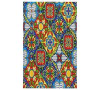 Moroccan Talavera Kitchen Towels Set of 6 Vintage Talavera Style Kitchen Hand Towel Soft Absorbent Drying Dish Tea Cloth for Home Kitchen Catering Restaurant 45 x 72 cm